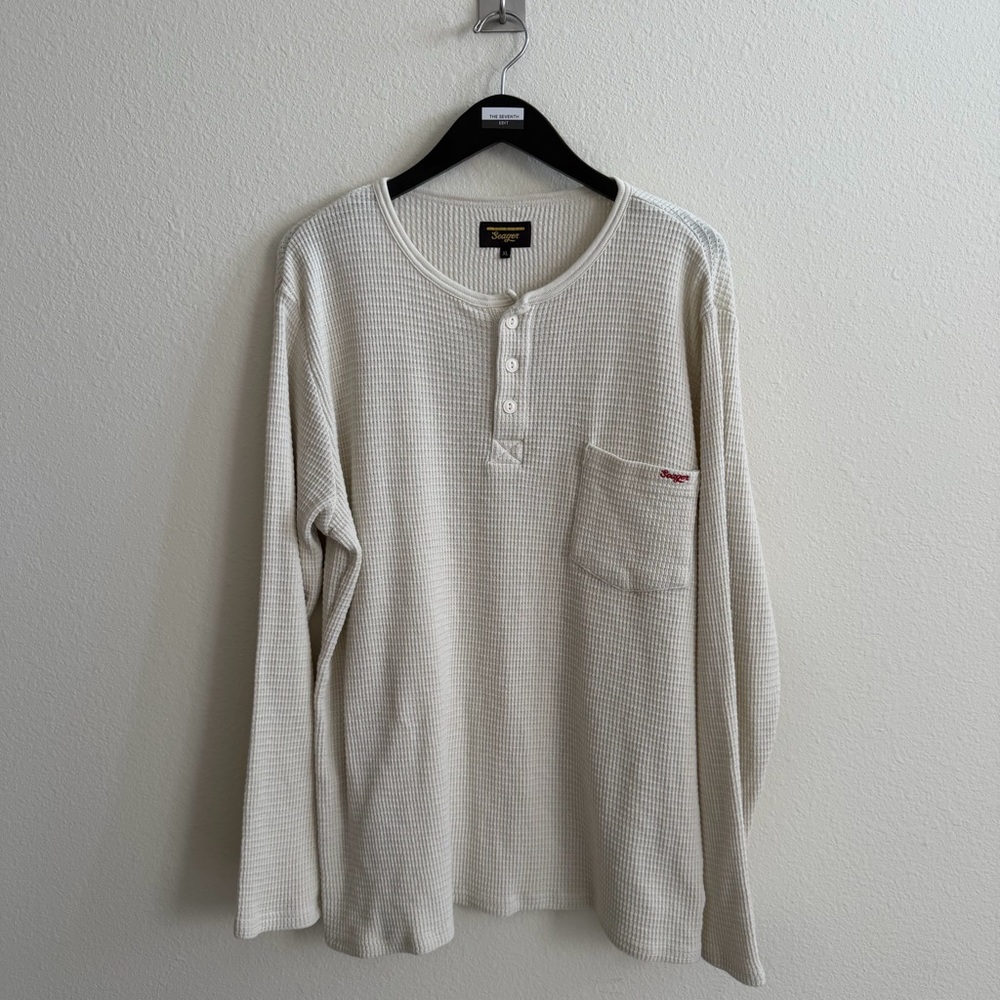 Men's Cream Henley Shirt
